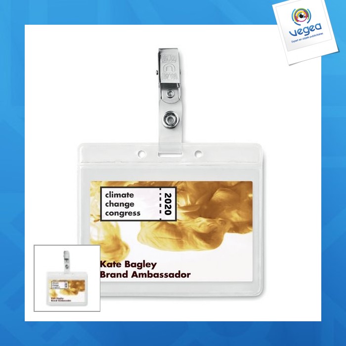 Porte-badge personnalisable en pvc