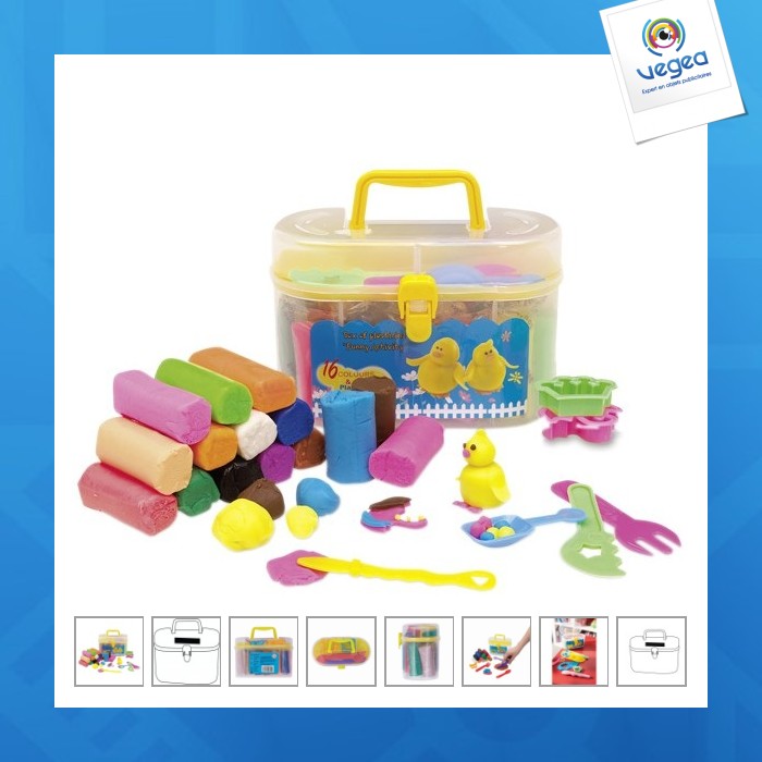 Valisette de pâte à modeler avec logo funny activity