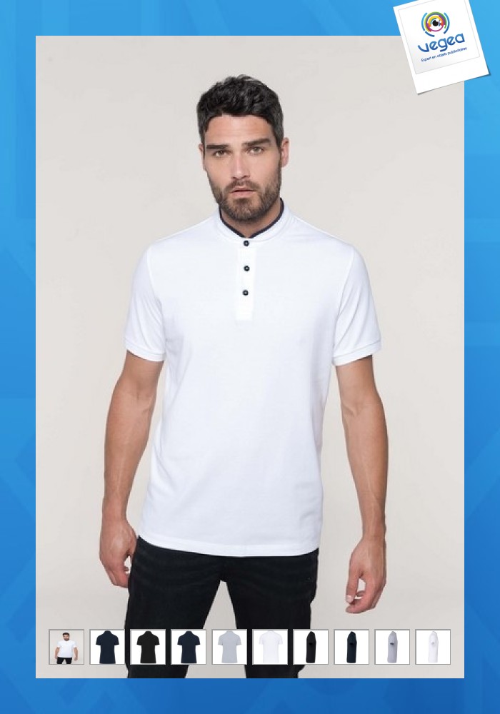 Polo personnalisé avec col mao