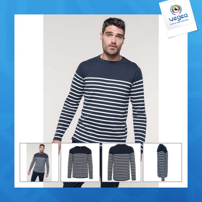 Pull marin publicitaire kariban