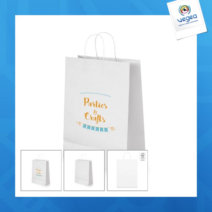 Sac en papier kraft publicitaire 180x240x80mm