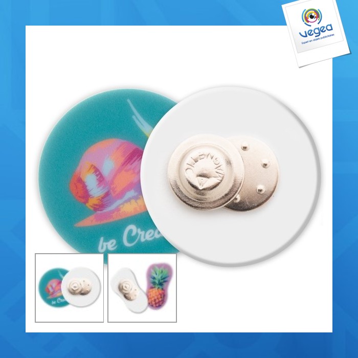Pin's magnétique personnalisable en plastique