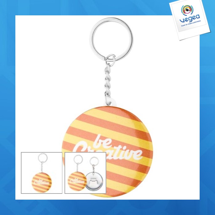 Porte-clés badge publicitaire - keybadge bottle