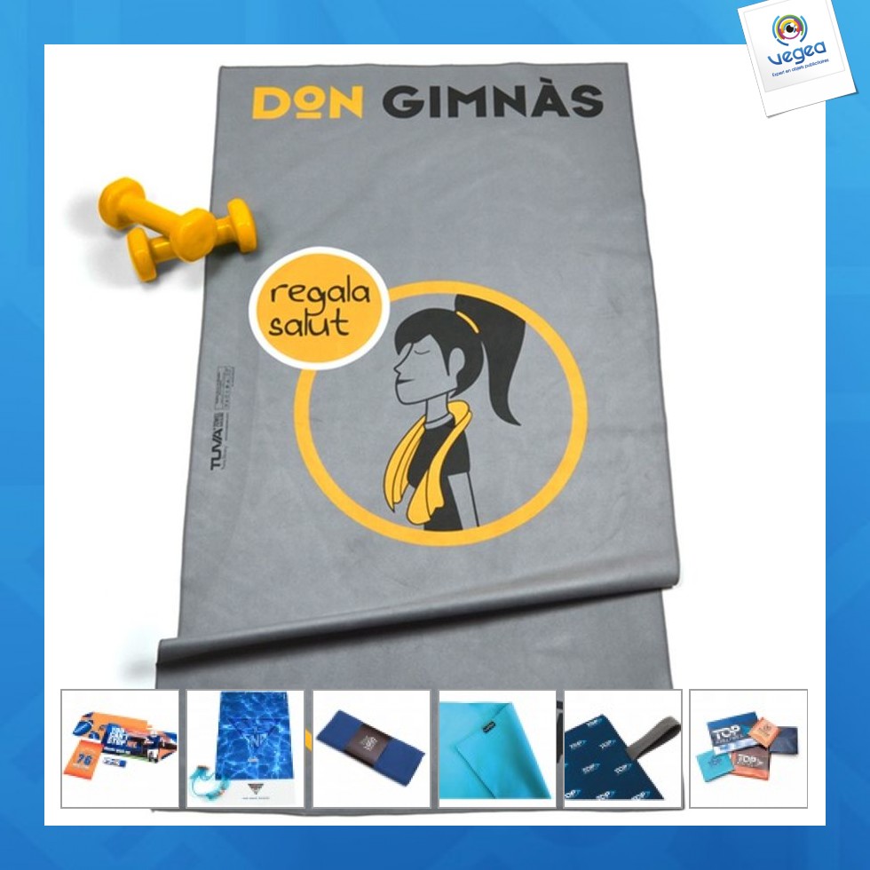 Serviette microfibre personnalisée 50x95cm quadri