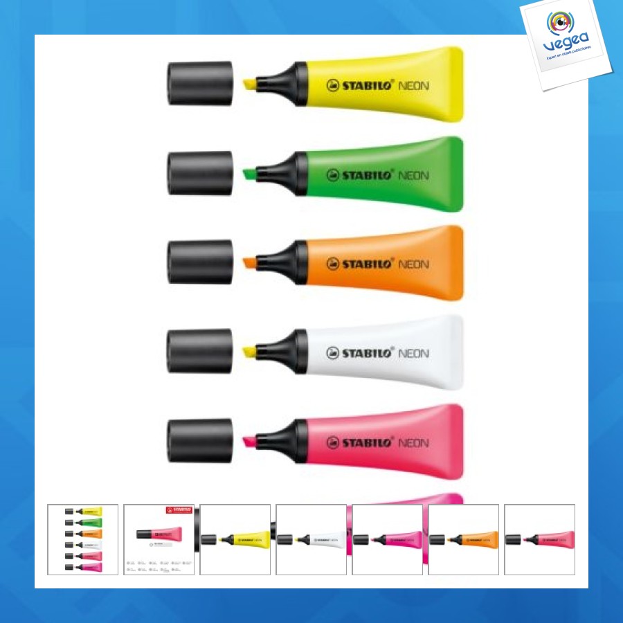 Stabilo neon personnalisable surligneur tube