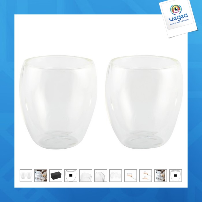 Set de 2 verres 10cl à double paroi