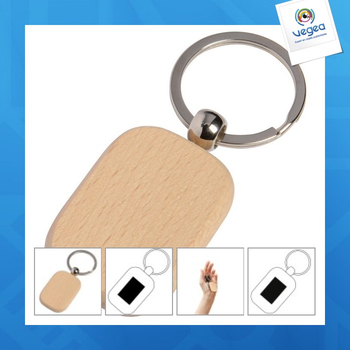 Porte-clés publicitaire timber