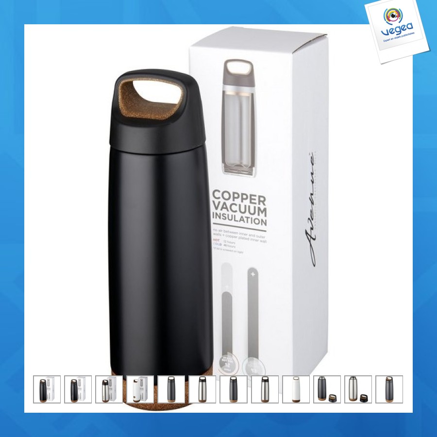 Bouteille de sport 600ml avec isolation par le vide et couche de cuivre valhalla