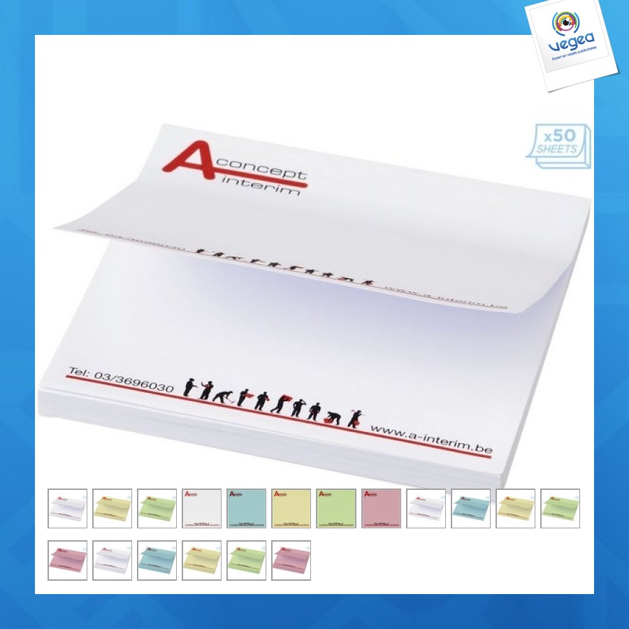 Mémo-autocollants sticky-mate® 75x75mm