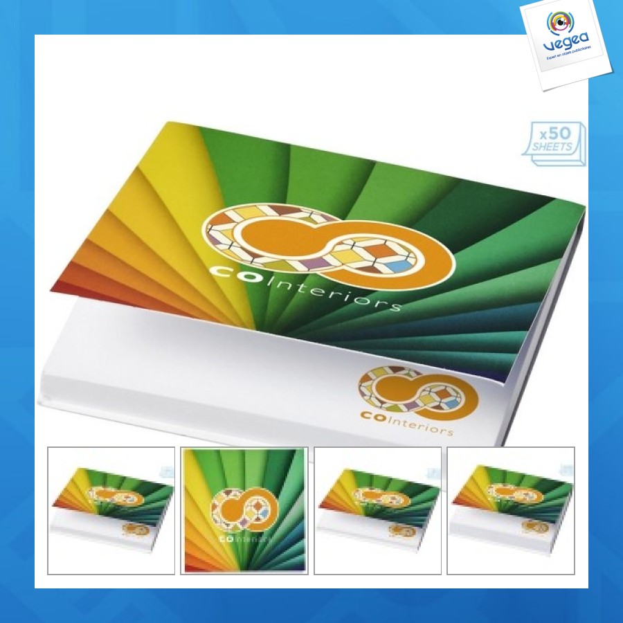 Post-its sticky-mate® avec couverture souple 75 x 75mm