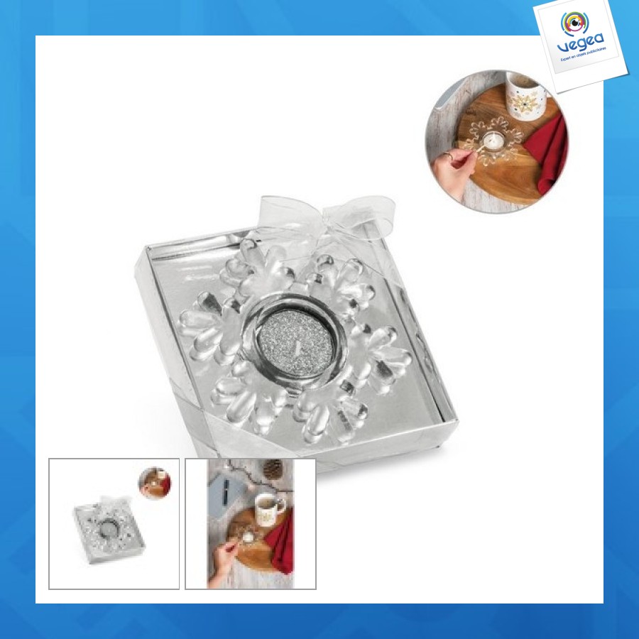 Bougie promotionnelle base en verre