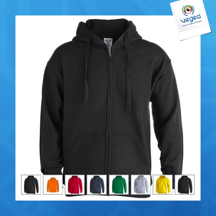 Sweat-shirt à capuche personnalisé + crémaillère adulte "keya" swz280