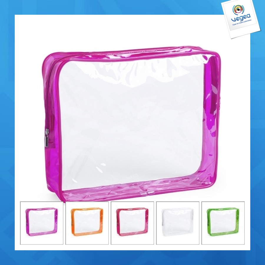 Trousse personnalisée transparente 24x20cm