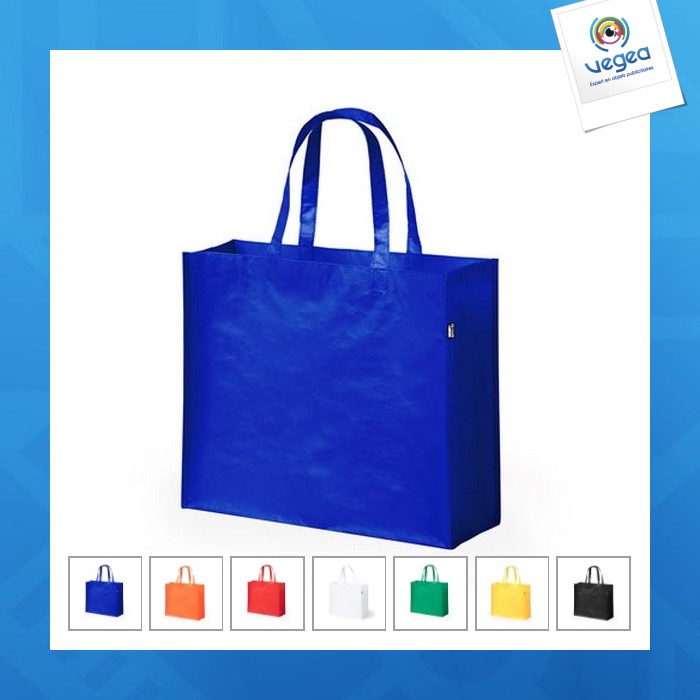 Sac personnalisable shopping recyclé à soufflet