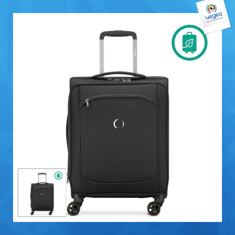 Valise trolley personnalisable cabine extensible 4 doubles roues 55x40x20/23 cm garantie 5 ans
