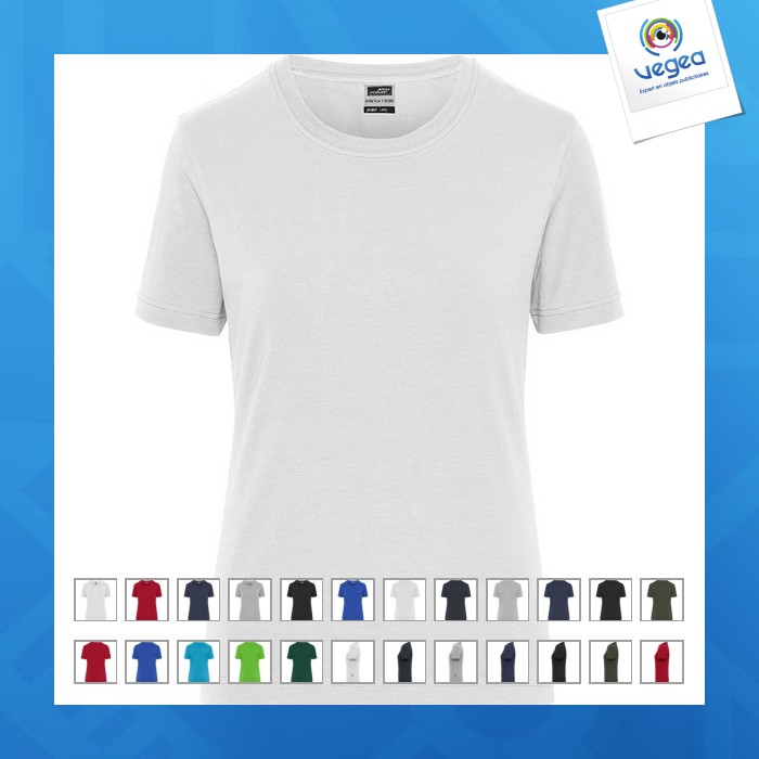 T-shirt personnalisable workwear bio femme - james nicholson