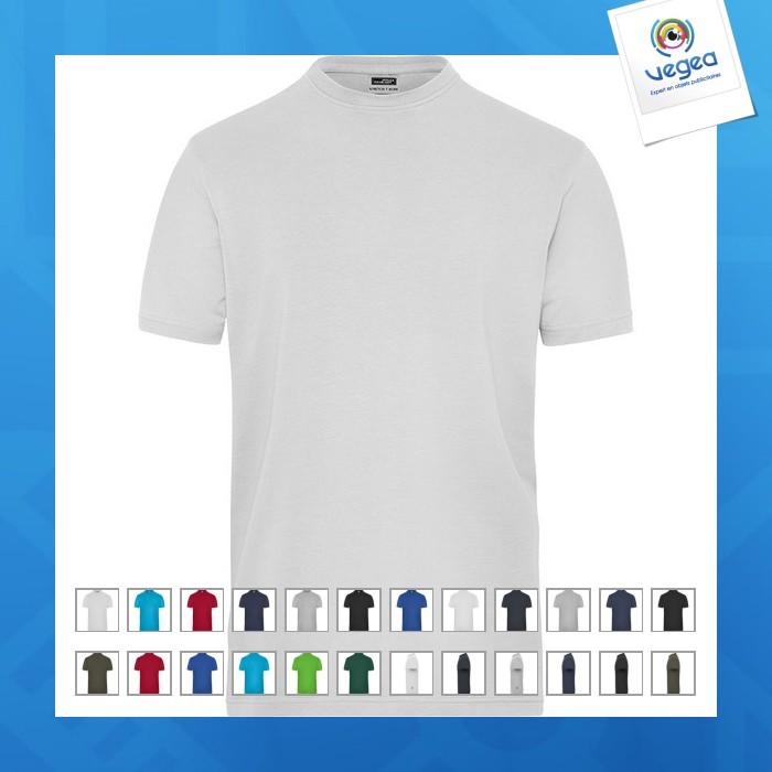T-shirt personnalisé workwear bio homme - james nicholson