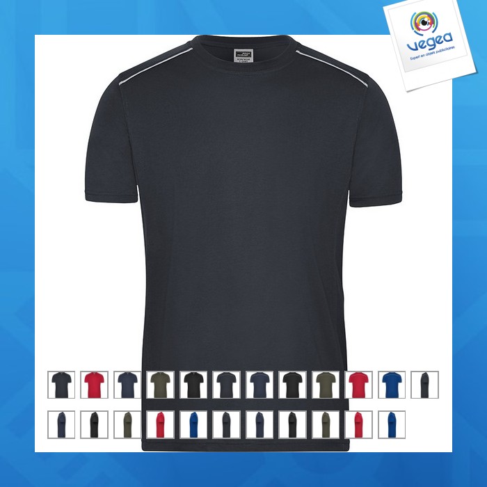 T-shirt publicitaire workwear bio homme - james nicholson
