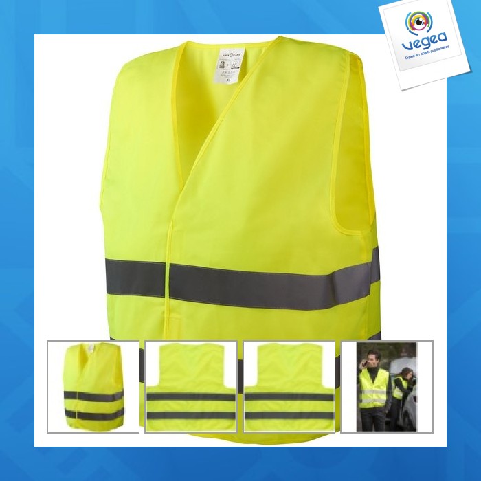 Gilet de sécurité personnalisé hw2 réfléchissant pour adulte xl