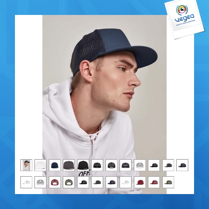 Casquette personnalisable snapback trucker unie
