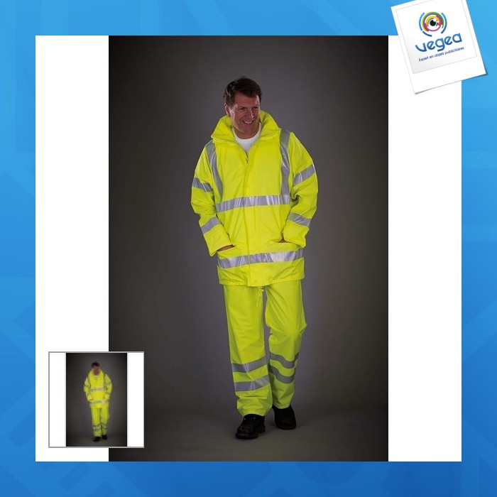 Veste de pluie respirante hi-vis soft flex - yoko