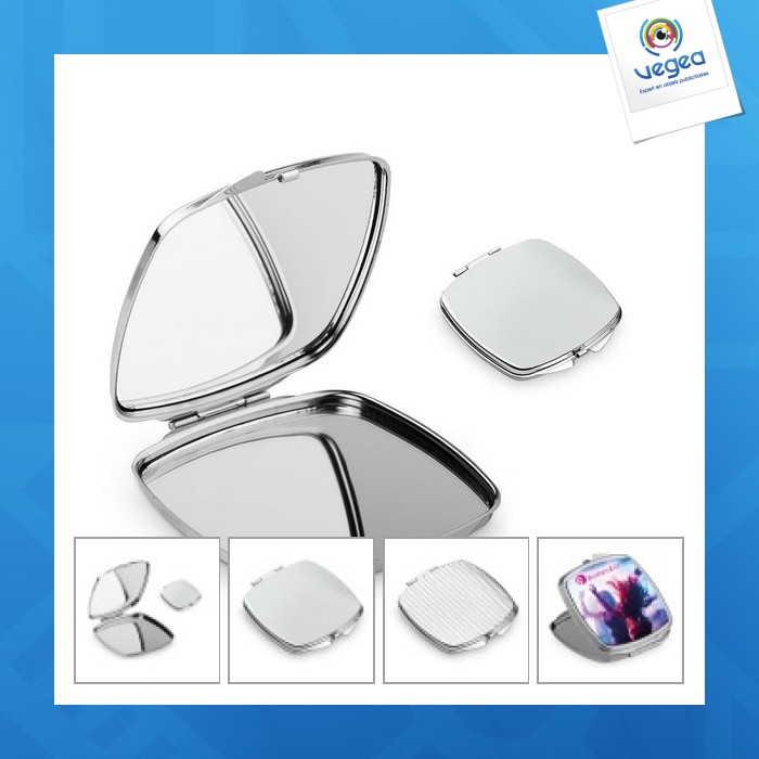 Double miroir de poche personnalisé