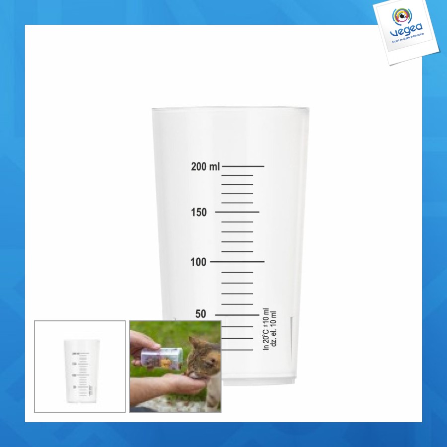 Verre doseur personnalisable 200ml