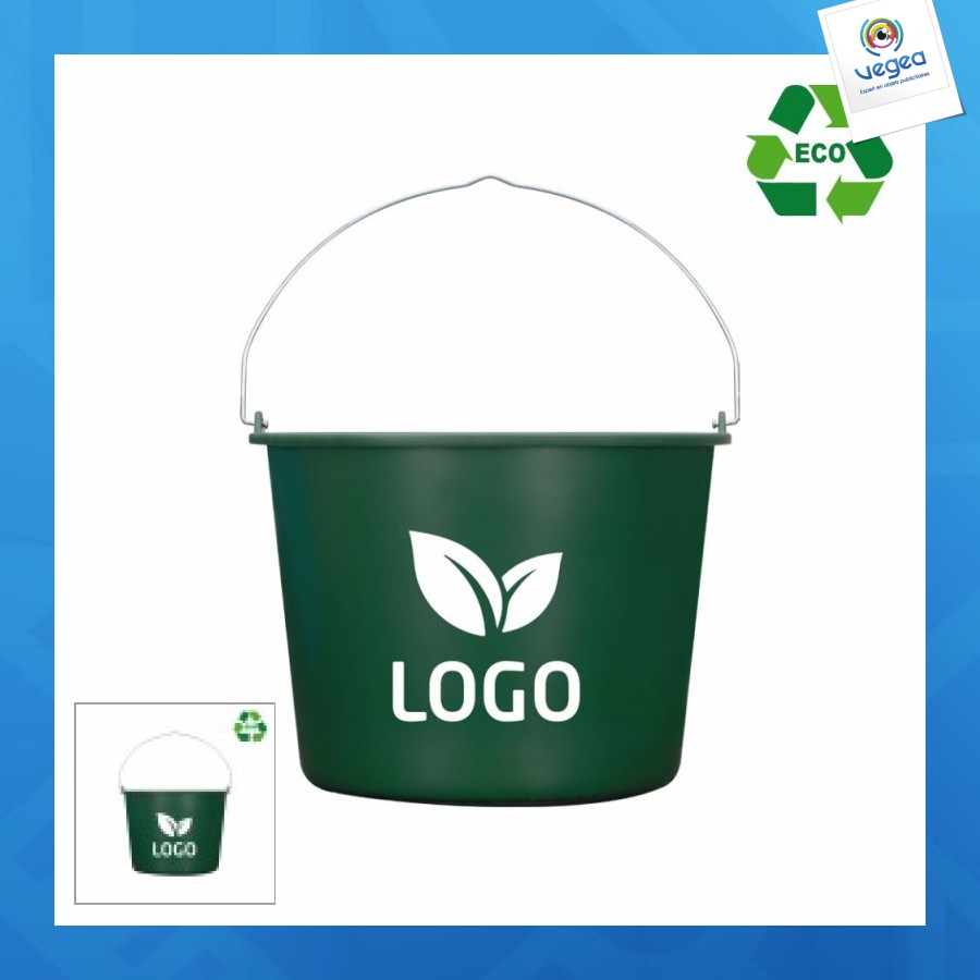 Seau recyclé personnalisé 12l