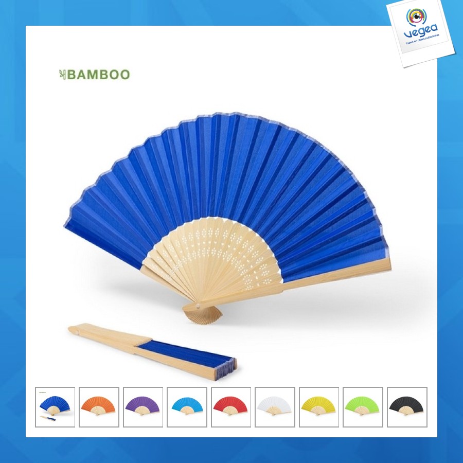 éventail avec logo bambou 38cm