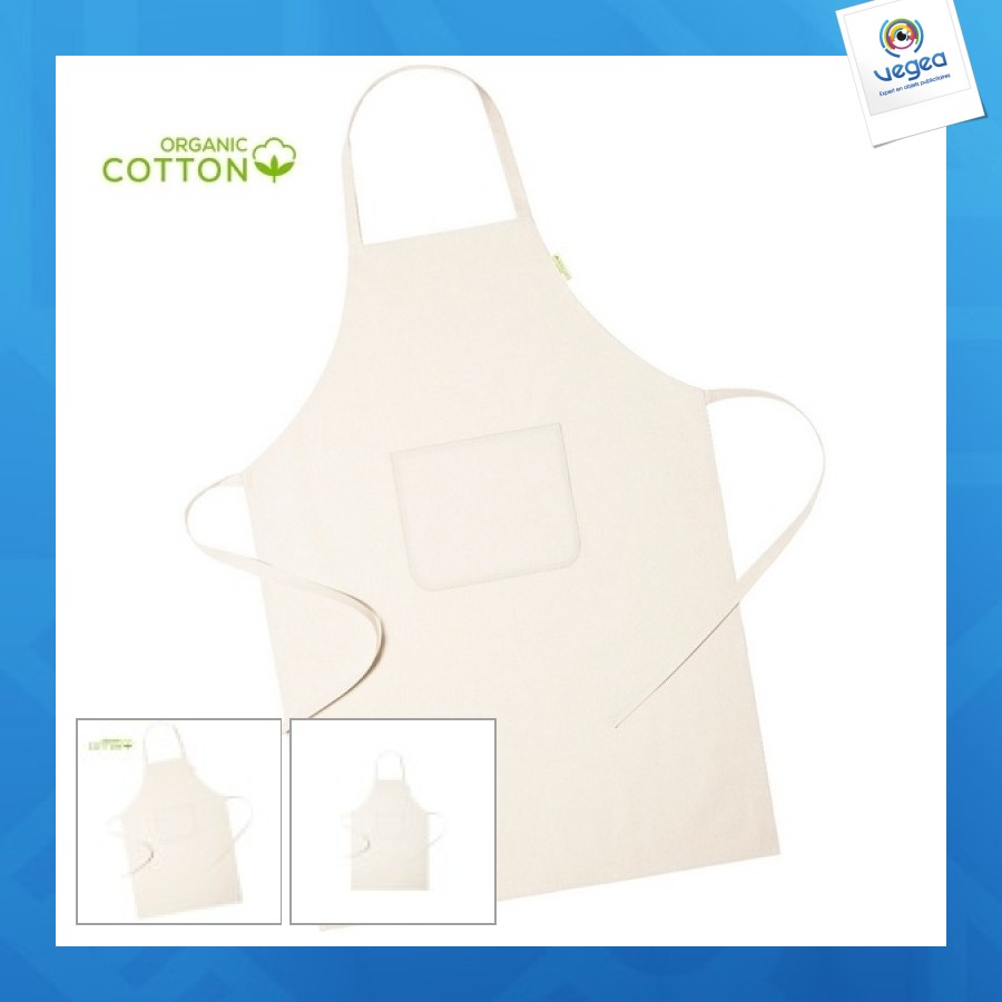 Tablier promotionnel simple en coton bio