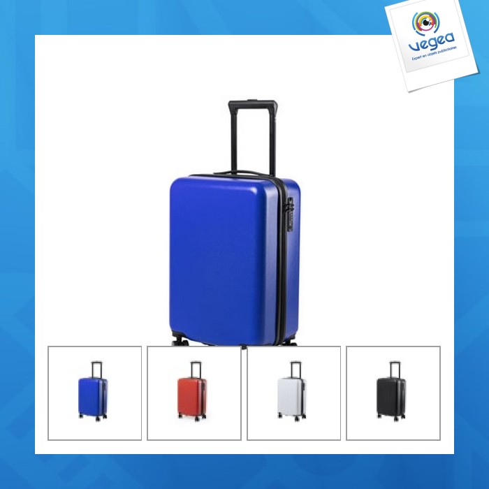 Valise trolley personnalisable rigide 4 doubles roues 34x54x23 cm