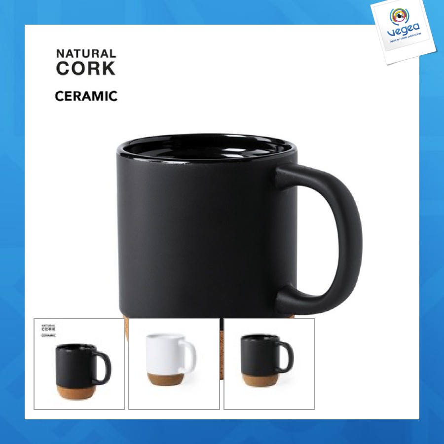Mug avec fond liège personnalisable
