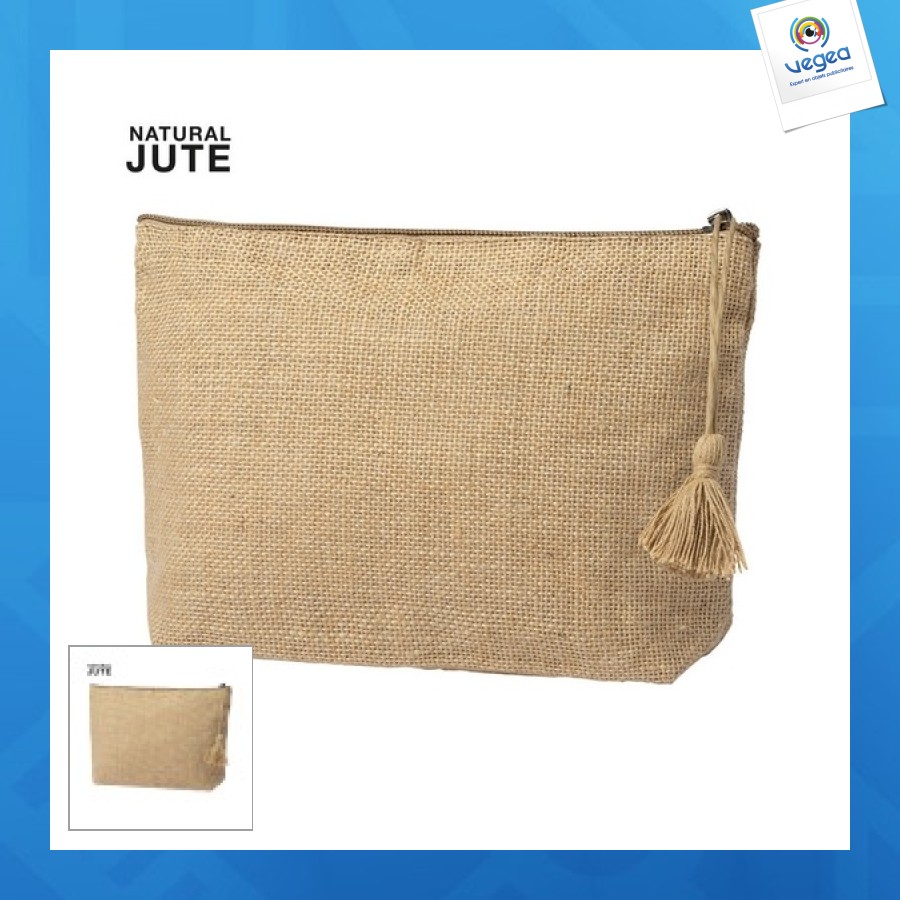 Trousse 25x16cm en toile de jute