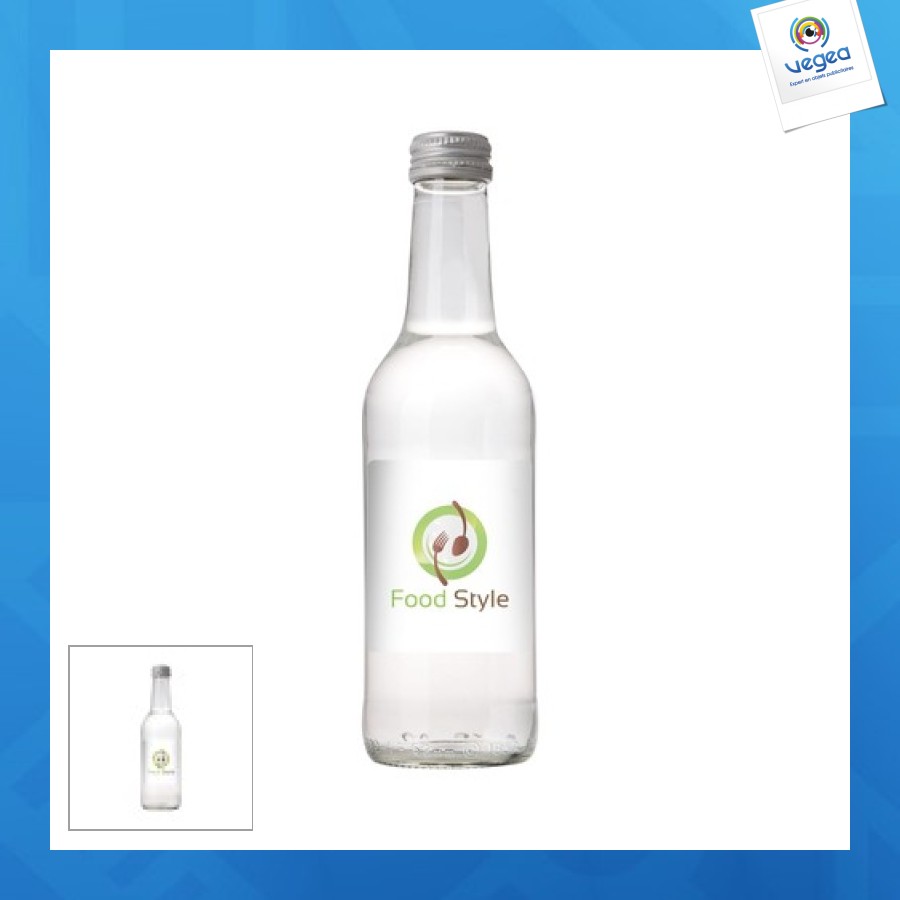 Bouteille d'eau en verre personnalisée - 33cl
