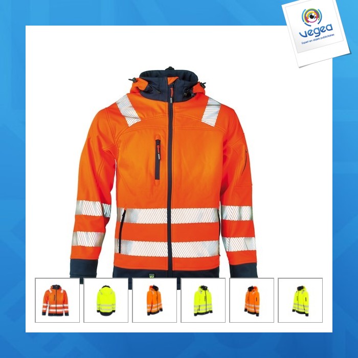 Veste softshell promotionnelle haute visibilité gregor