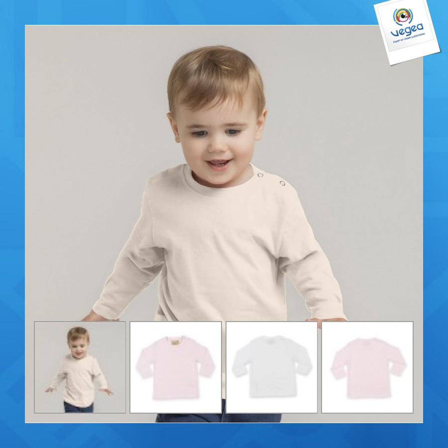 T-shirt publicitaire manches longues bébé
