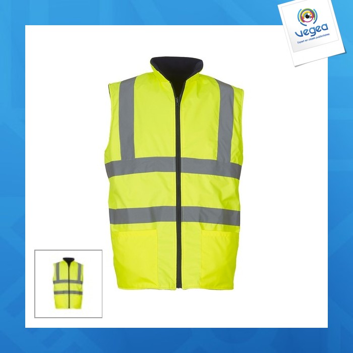 Bodywarmer réversible haute visibilité