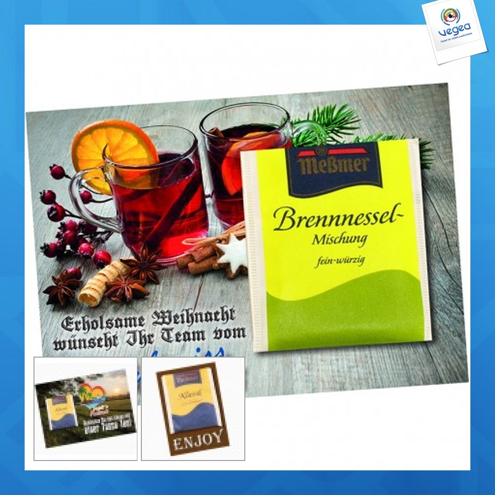 Carte a6 avec sachet de thé