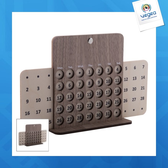 Calendrier perpétuel personnalisable en bois