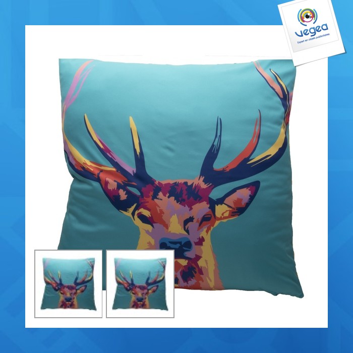 Housse de coussin publicitaire 50x50cm