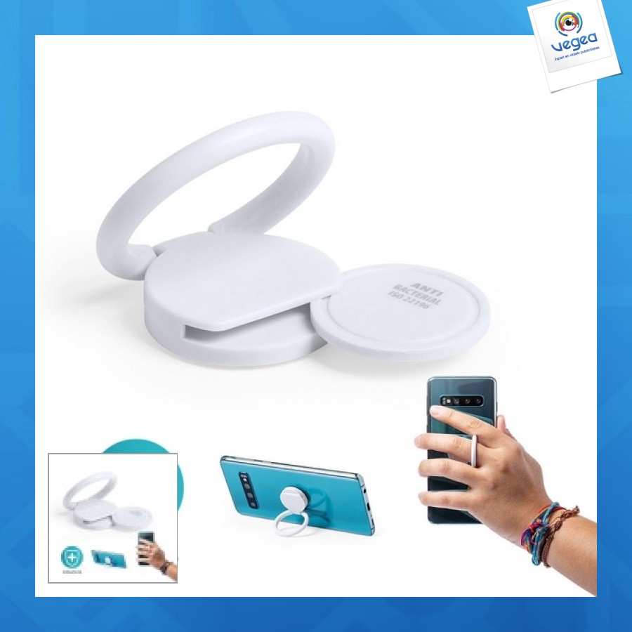 Support smartphone antibactérien personnalisable
