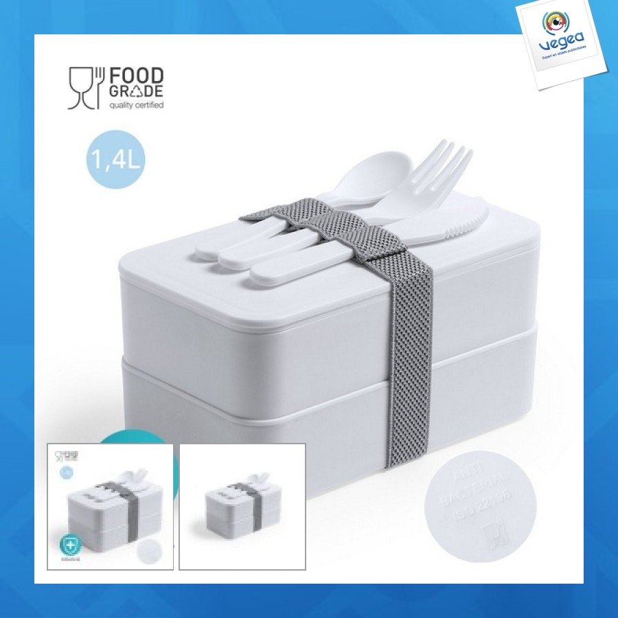 Lunchbox 1400ml antibactérienne personnalisée