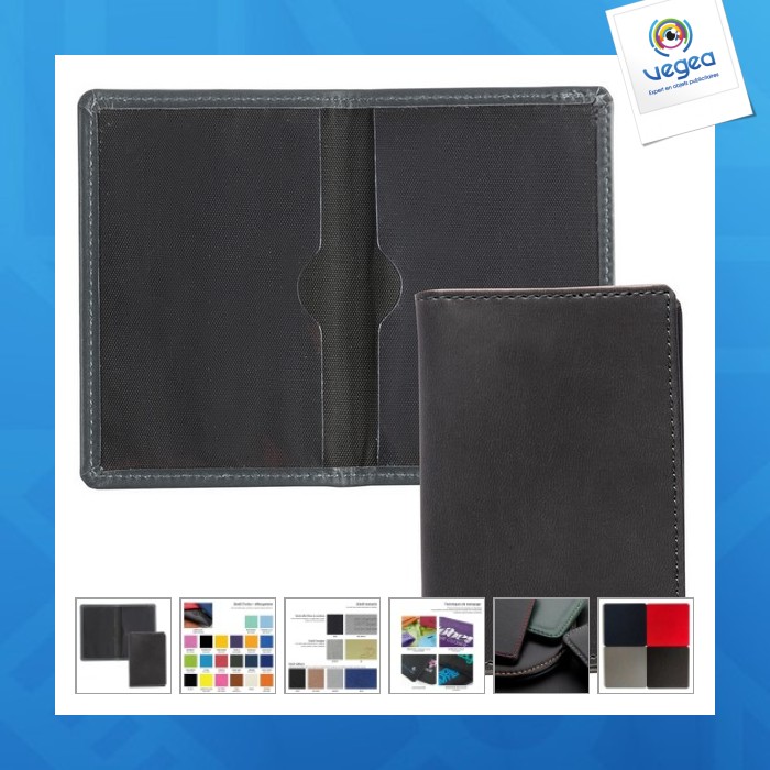 Porte-cartes publicitaire en pu, rpet ou cuir