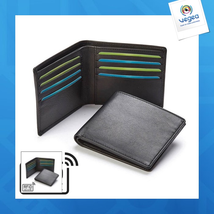 Portefeuille anti-rfid en cuir nappa sandringham