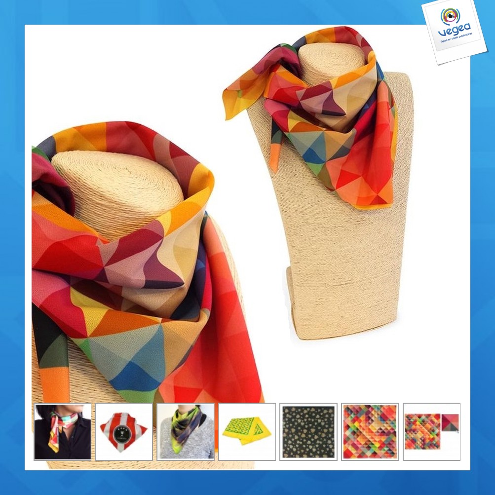 Foulard publicitaire carré quadri