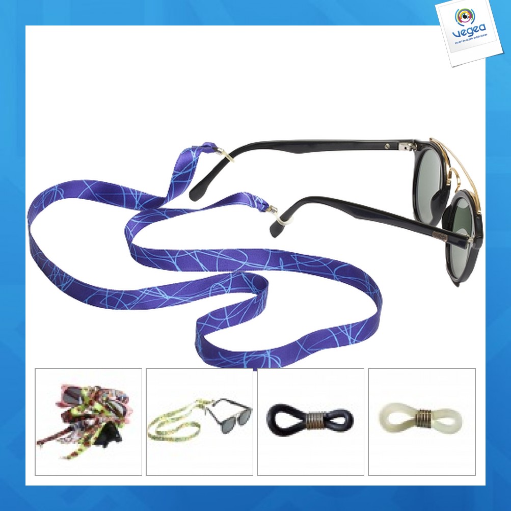 Cordon de lunettes personnalisable quadri
