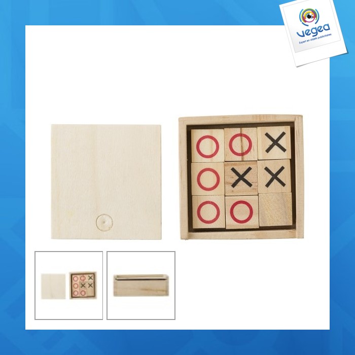 Jeu de morpion personnalisé en bois
