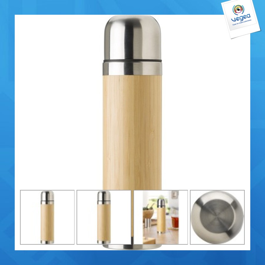 Bouteille isotherme publicitaire bambou 40cl