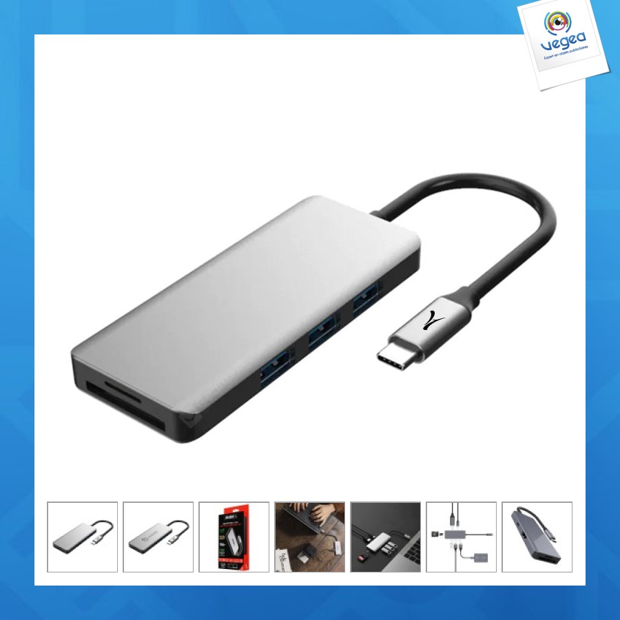 Hub publicitaire 7 en 1 - usb type-c
