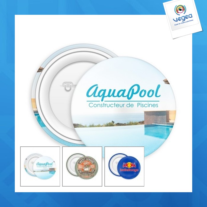 Badge bouton - made in france publicitaire - 56mm